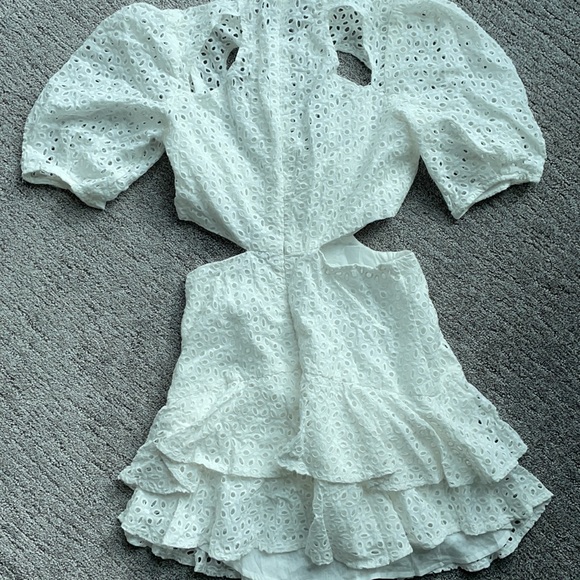 VICI eyelet mini ruffle cutout dress - Picture 2 of 3